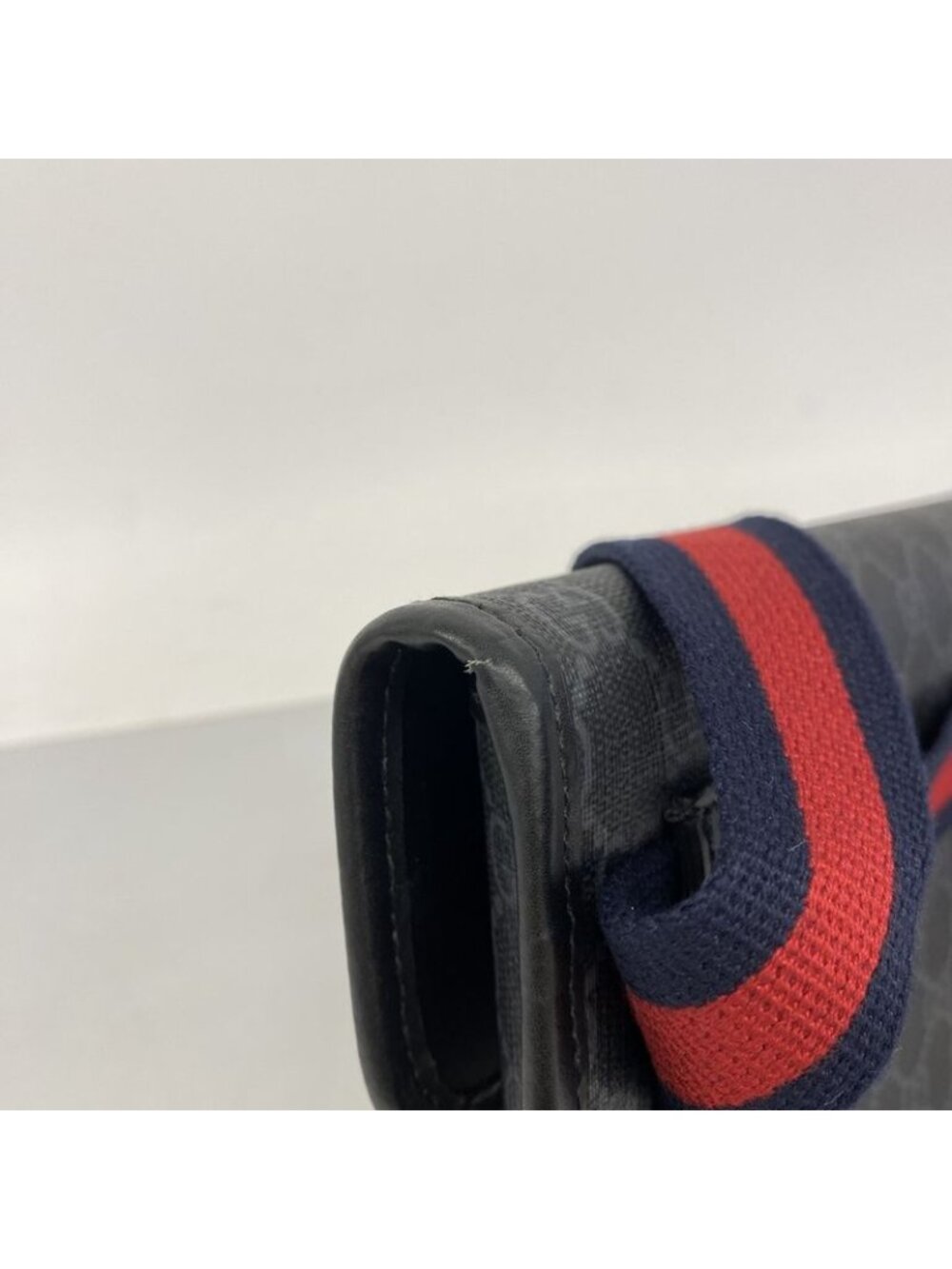 Gucci Waist Bag GG Supreme Black Gray Silver - Picture 7 of 10